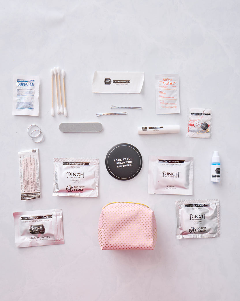 Pink Gold Dot - Minimergency Kit For Bridesmaids - Pinch Provisions