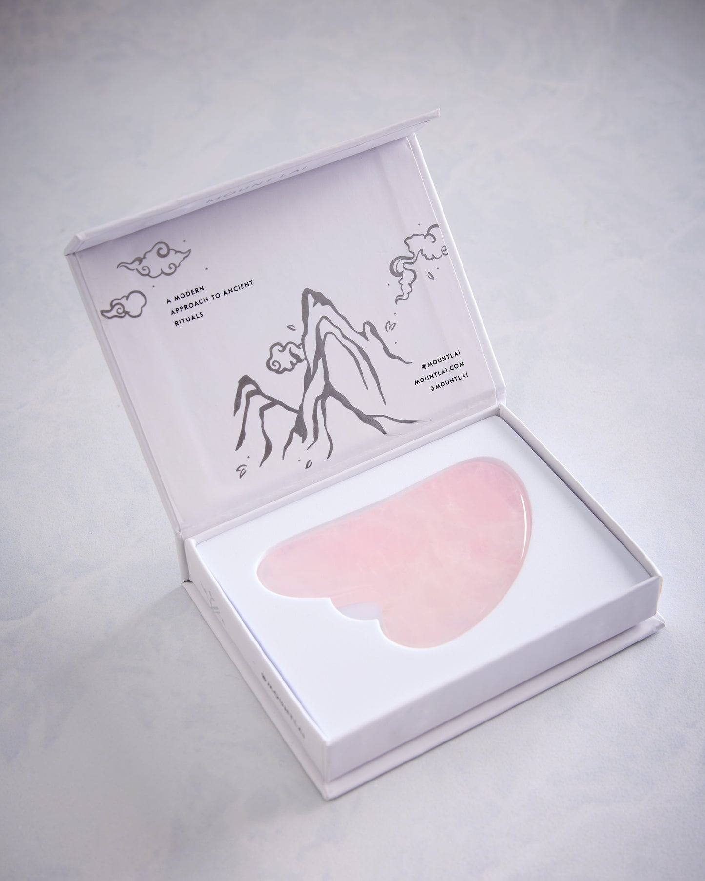 Rose - Rose Quartz Gua Sha Facial Lifting Tool - Mount Lai - Printfresh