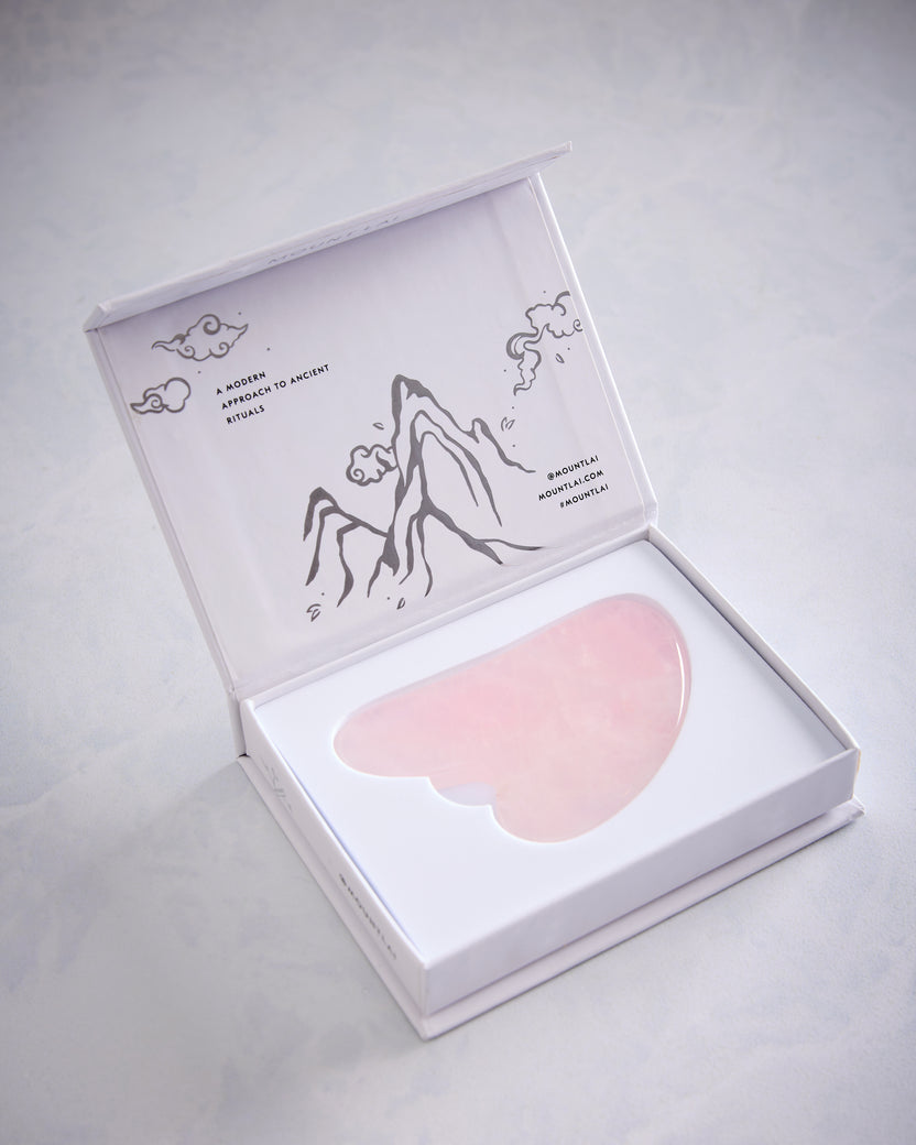 Rose - Rose Quartz Gua Sha Facial Lifting Tool - Mount Lai - Printfresh