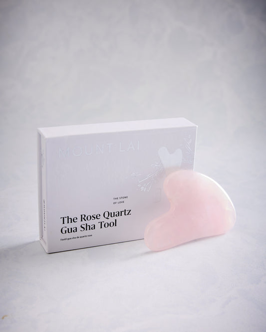 Mount Lai - Rose Quartz Gua Sha Facial Lifting Tool - Rose - Printfresh