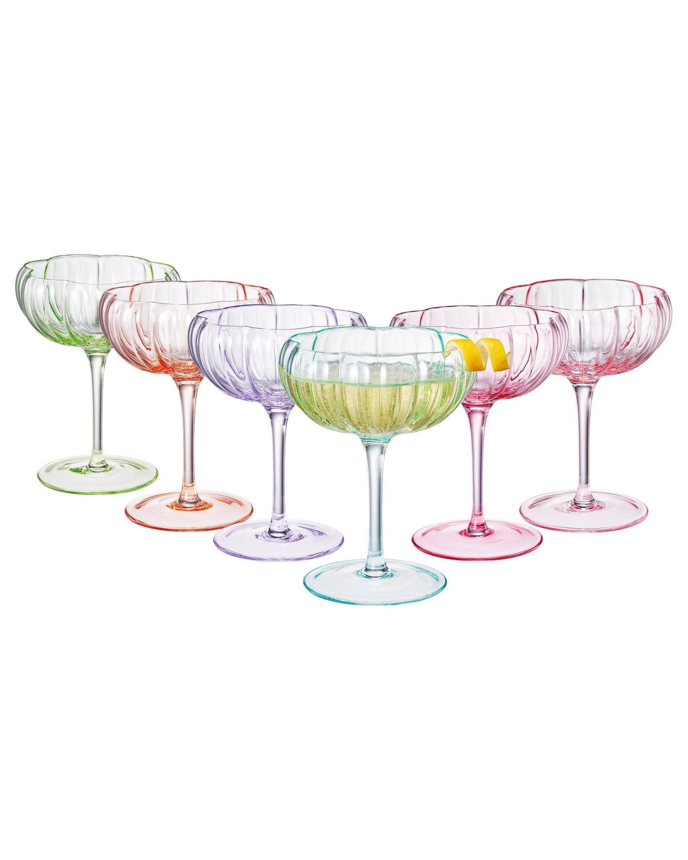 Printfresh Flower Coupe Cocktail Glasses