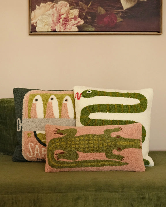 Multi - Alligator Throw Pillow - Idlewild Co. – Printfresh