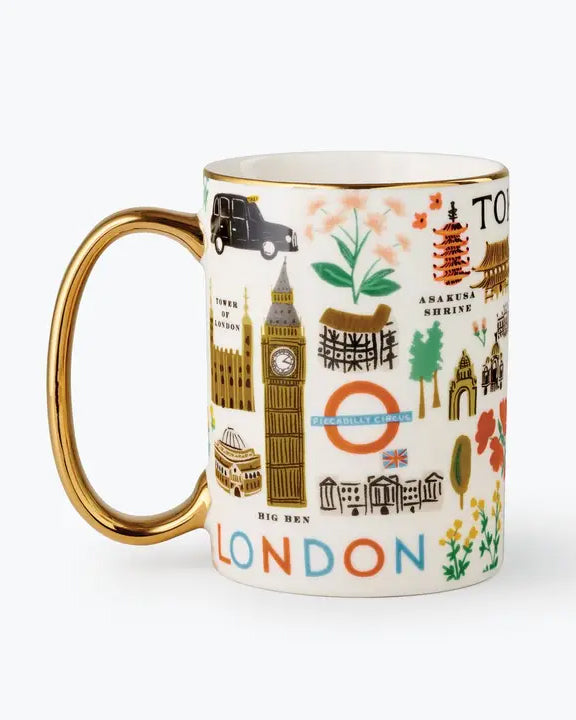 Multi - Bon Voyage Porcelain Mug - Rifle Paper - Printfresh