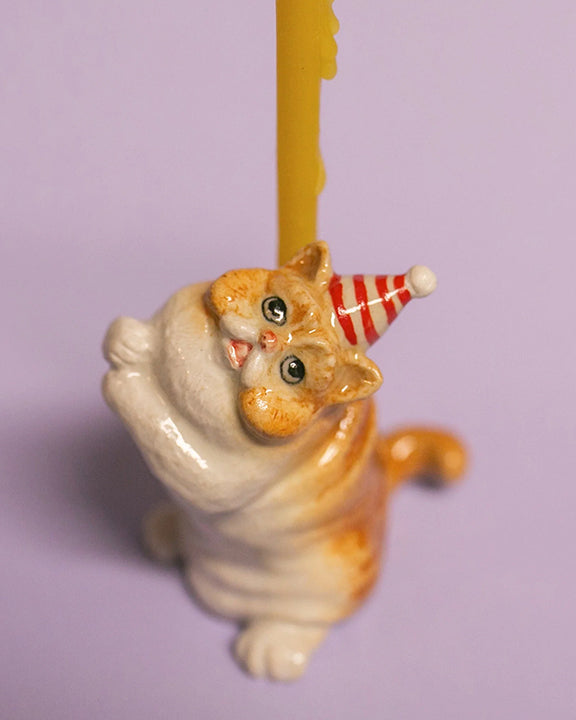 Multi - Camp Hollow Cat Birthday Cake Topper - Camp Hollow - Printfresh