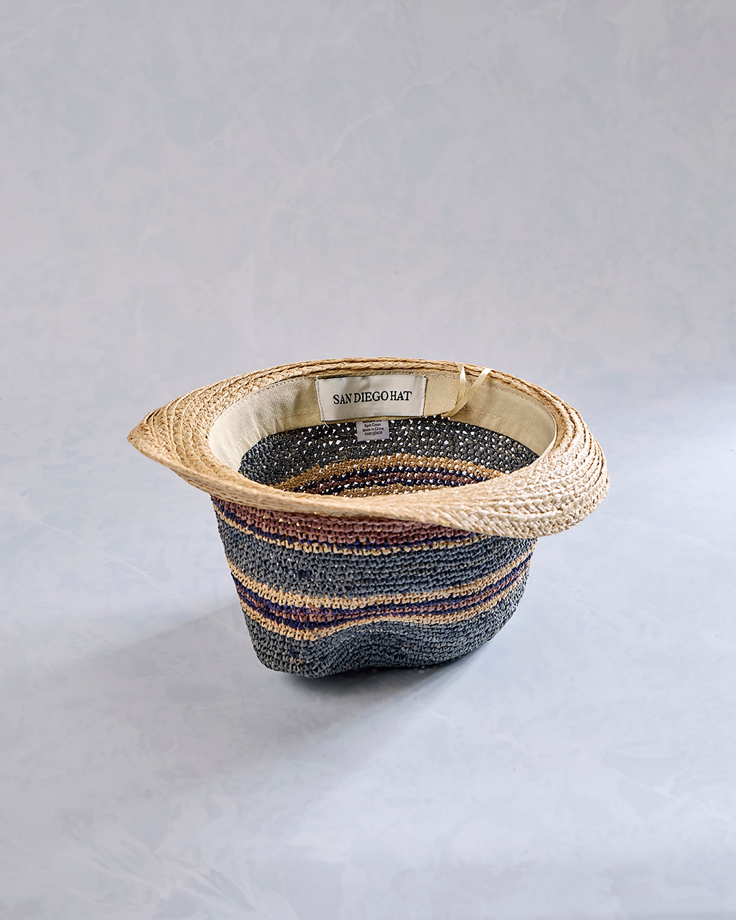 【人気完売】Chapeau d' O MixRaffia Crochet Cap Multi Combo - Crochet Fedora - San Diego Hat Company – Printfresh