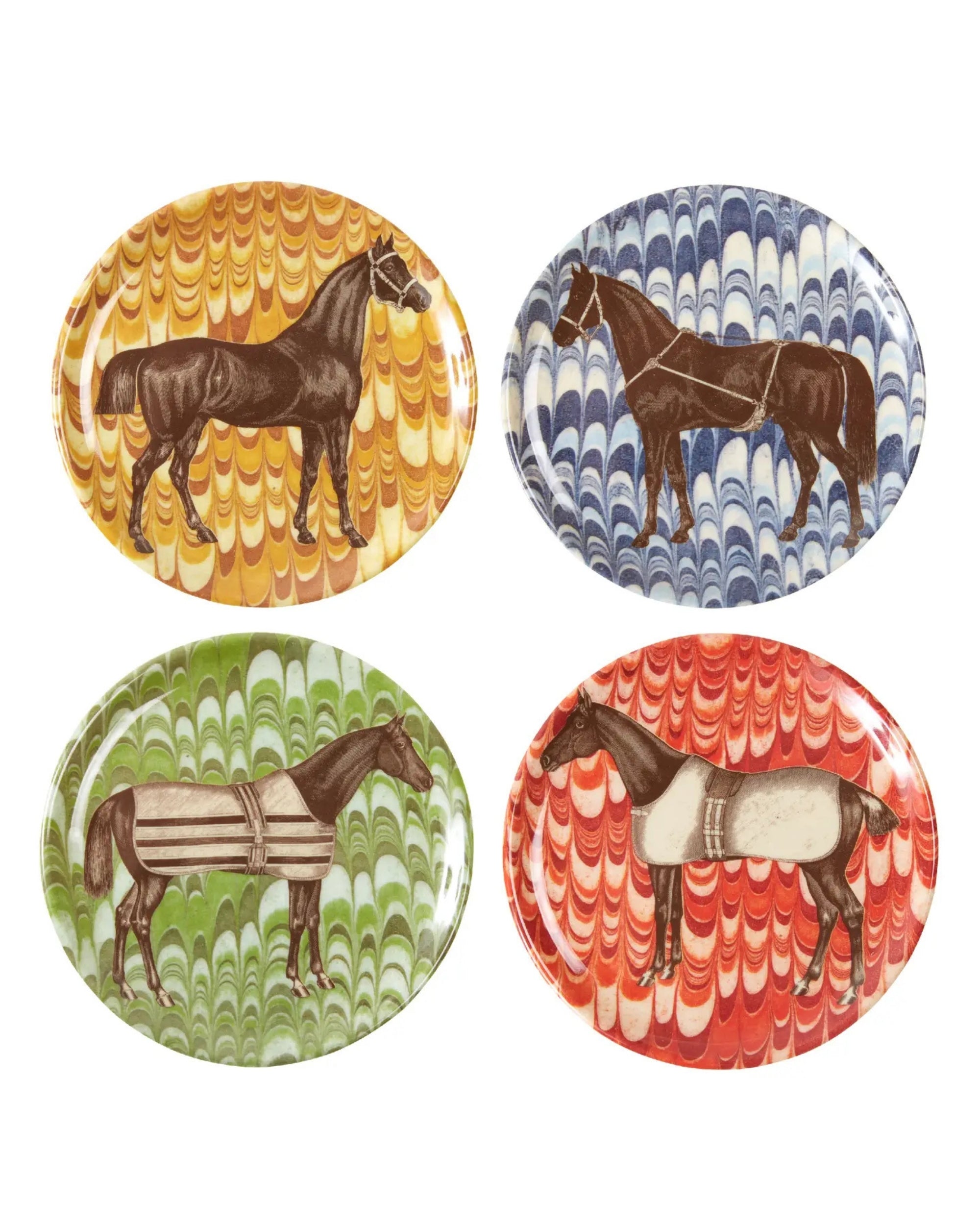 Multi - Equestrian Coasters - Set of 4 - THOMASPAUL – Printfresh
