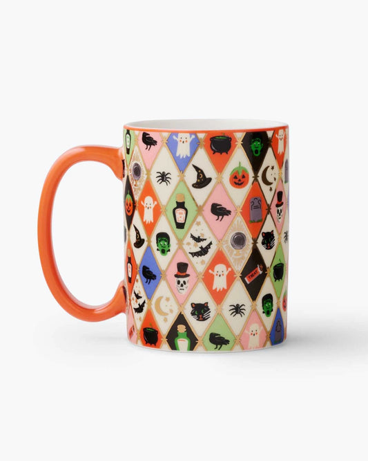 Rifle Paper Co. - Halloween Argyle Porcelain Mug - Multi