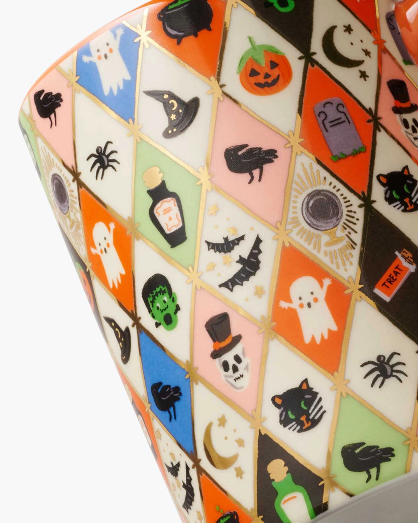 Rifle Paper Co. - Halloween Argyle Porcelain Mug - Multi