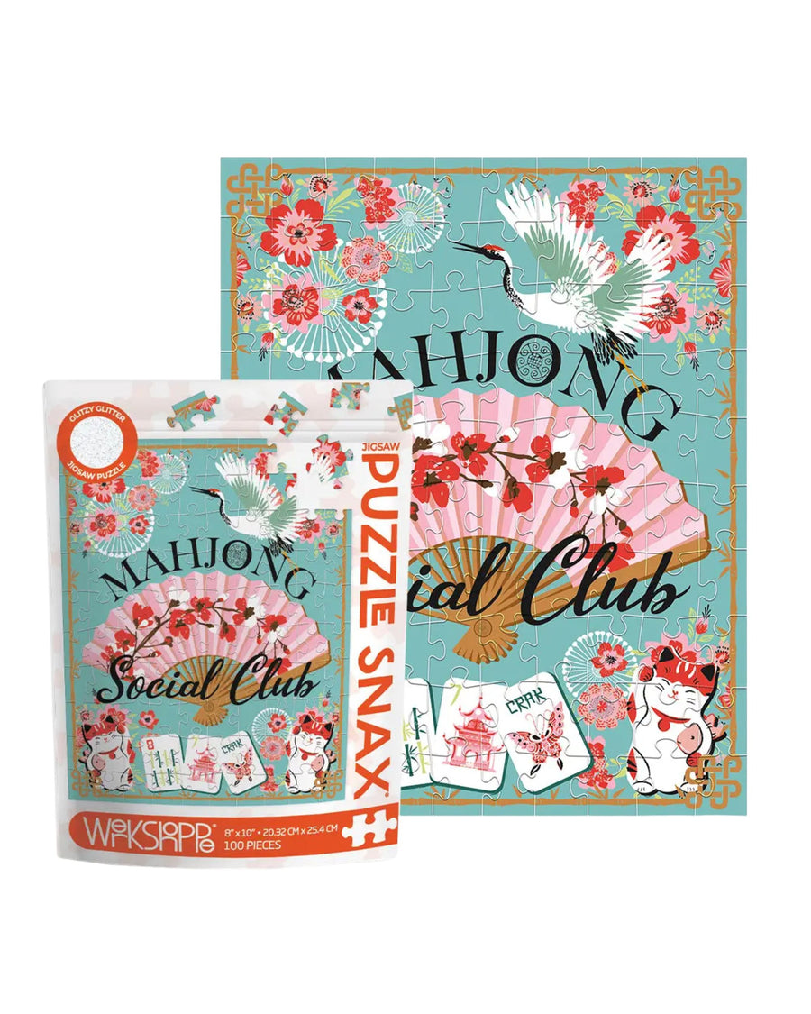 Multi - Mahjong Social Club 100 Piece Puzzle - WerkShoppe