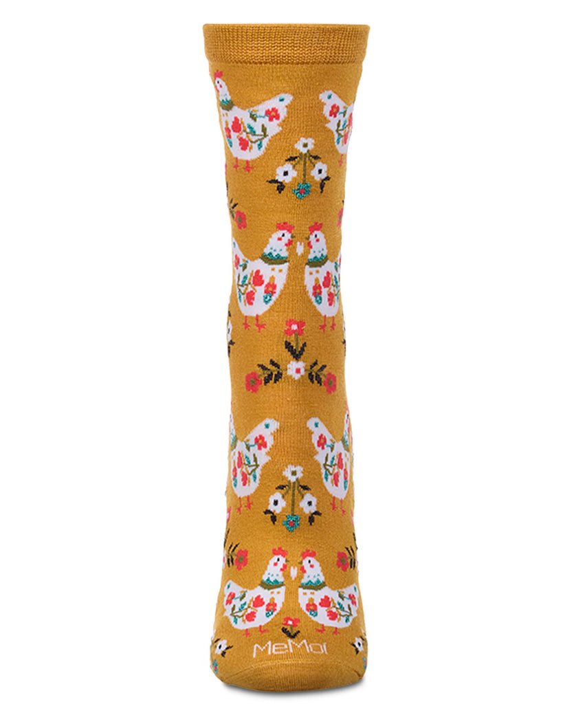 Mustard Combo - County Chick Bamboo Crew Sock - Infinity Classics International Inc.