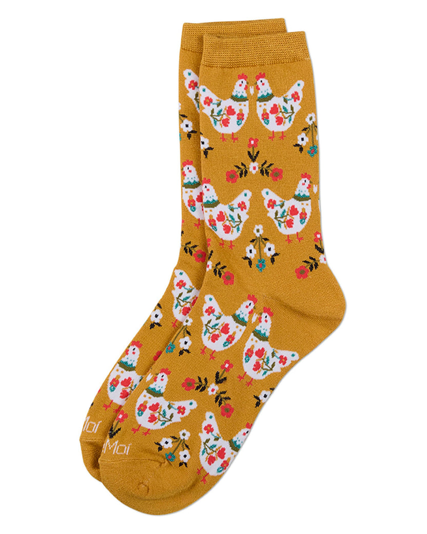 Mustard Combo - County Chick Bamboo Crew Sock - Infinity Classics International Inc.
