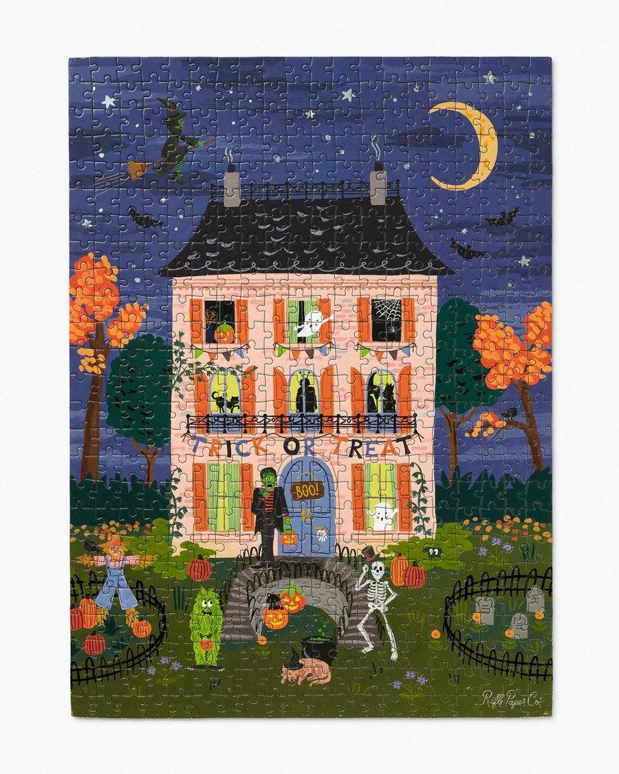 Navy Combo - Haunted House Jigsaw Puzzle - Rifle Paper Co.