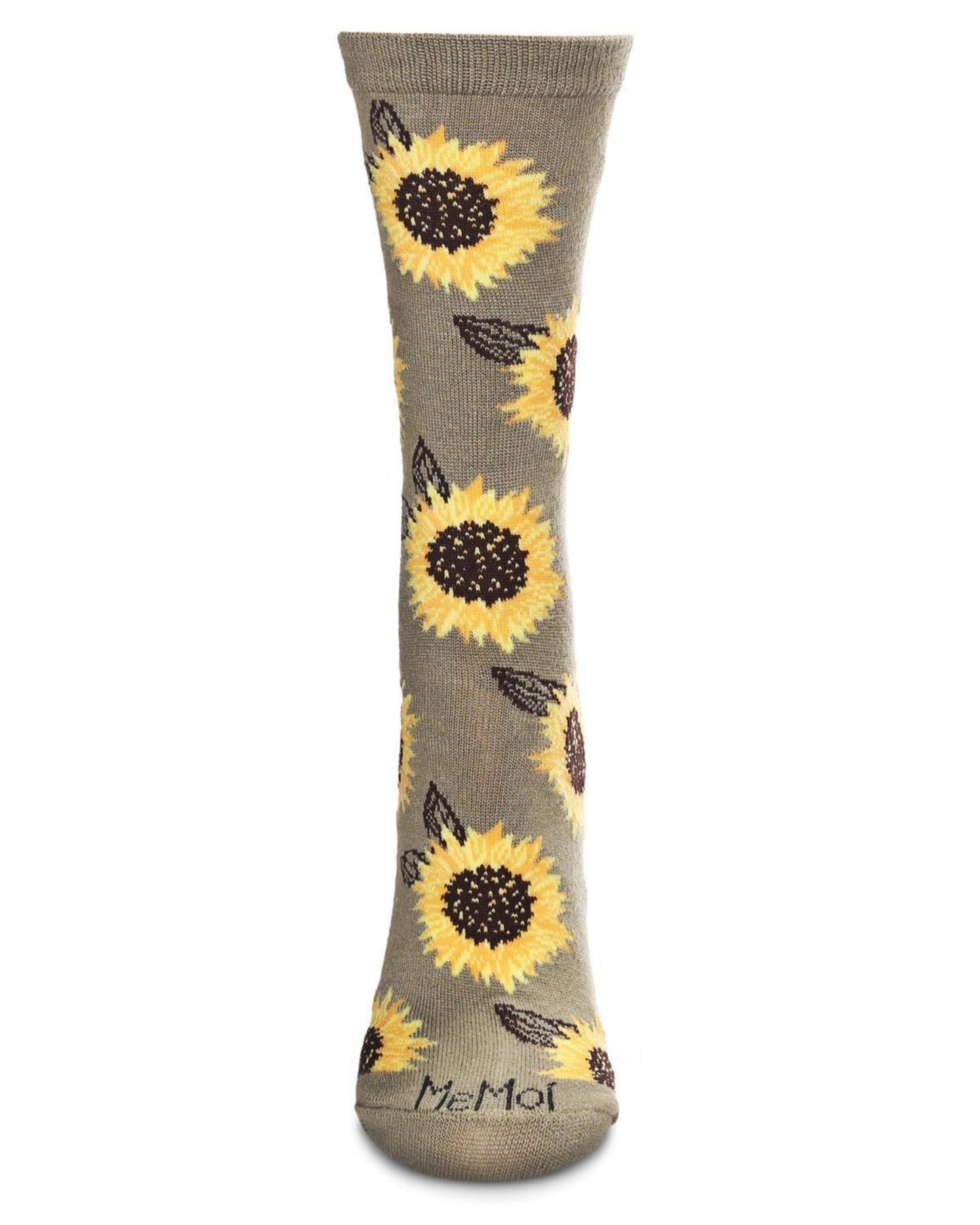 Infinity Classics International Inc. - Majestic Flower Sunflower Bamboo Crew Sock - Olive Combo
