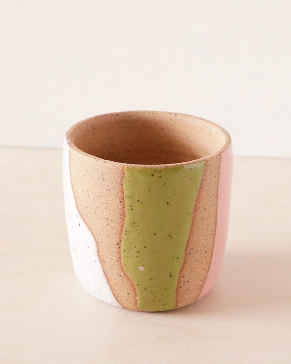 Pastel Combo - Striped Ceramic Planter  - Nightshift Ceramics - Printfresh