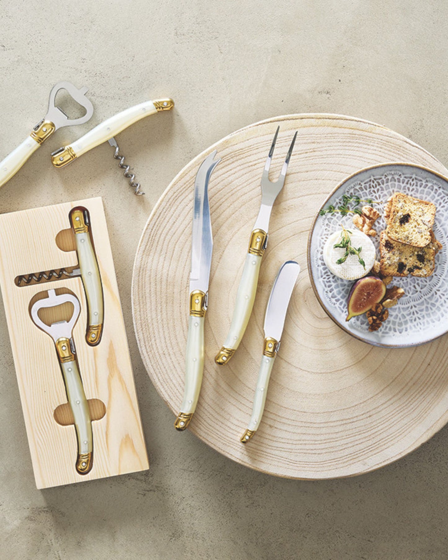 Pearl - Cheese Knife Set Set of 3  - Santa Barbara Design Studio