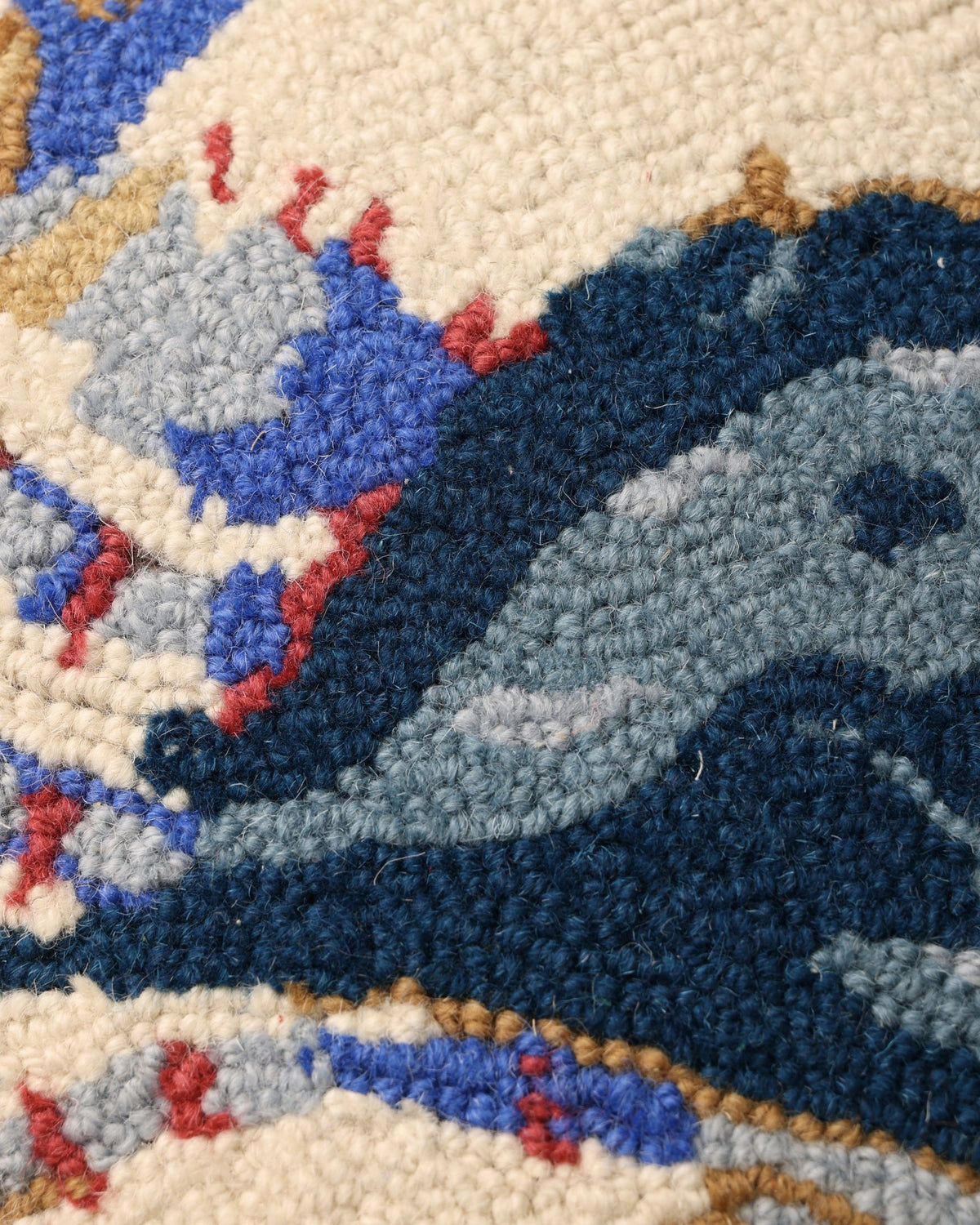 Ivory Combo - Christmas Blue Crab Hook Pillow - Peking Handicraft