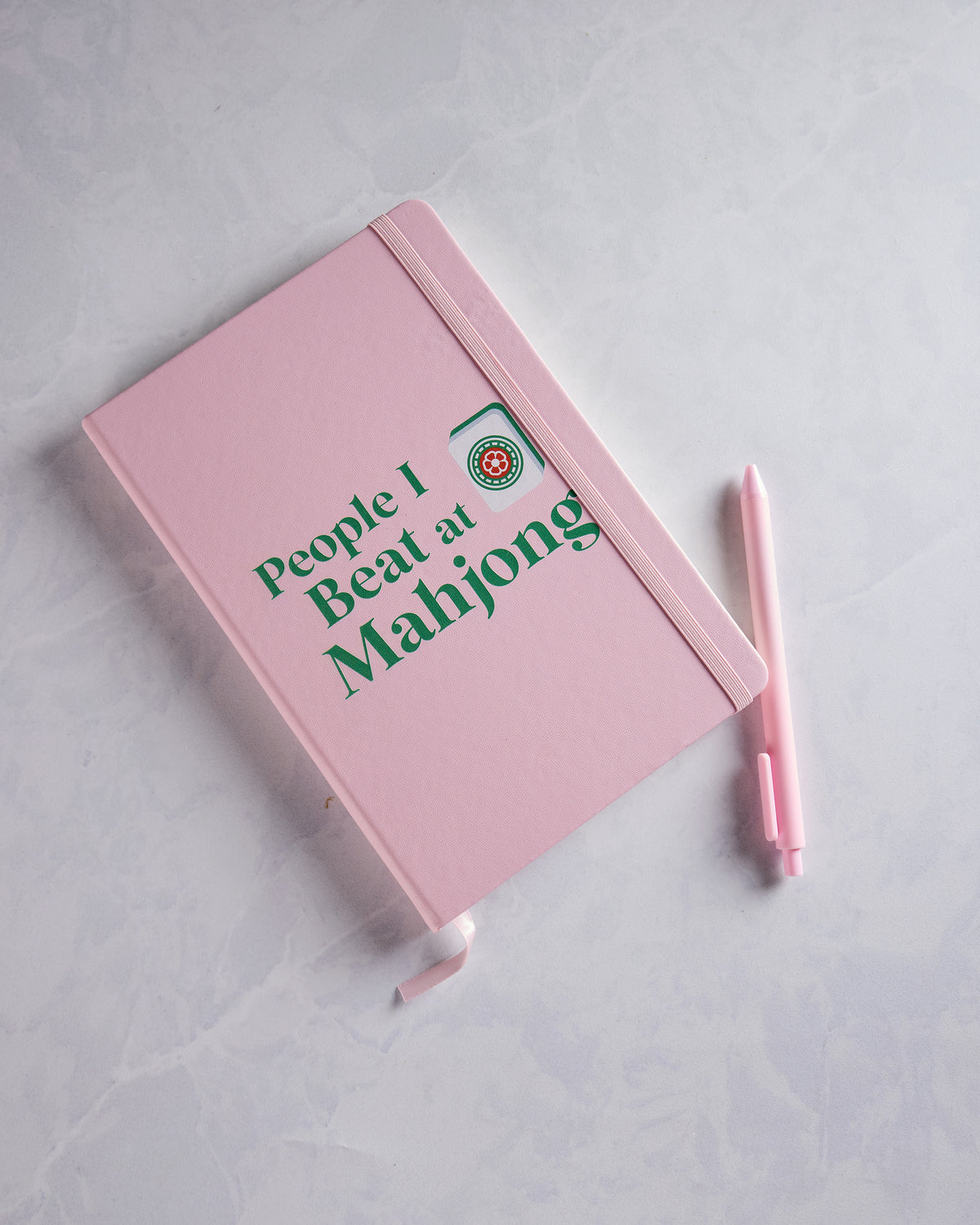 Pink  - People I Beat at Mahjong Journal - Toss Designs - Printfresh