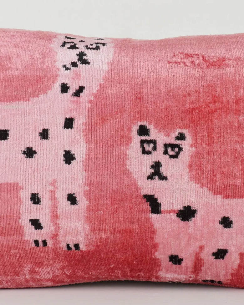 Pink Combo - Lawrence & Pablo Ikat Silk/Velvet Pillowcase - MD Home - Printfresh