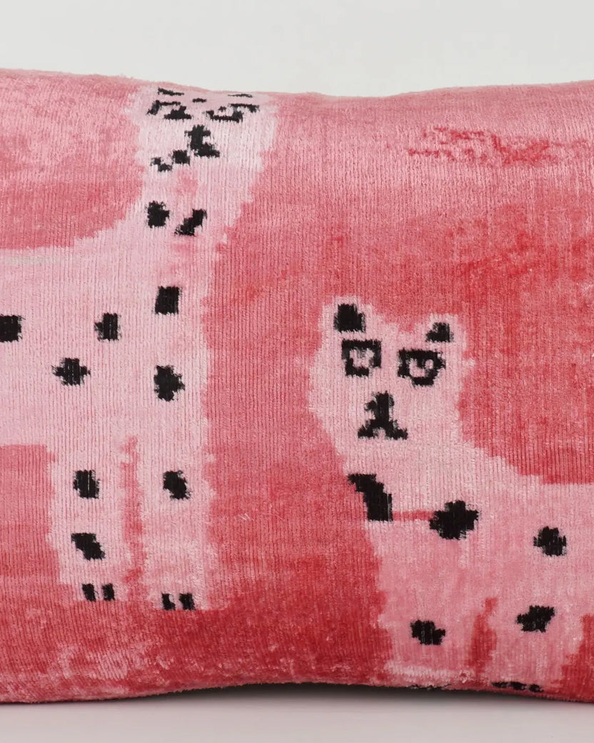 Pink Combo - Lawrence & Pablo Ikat Silk/Velvet Pillowcase - MD Home - Printfresh