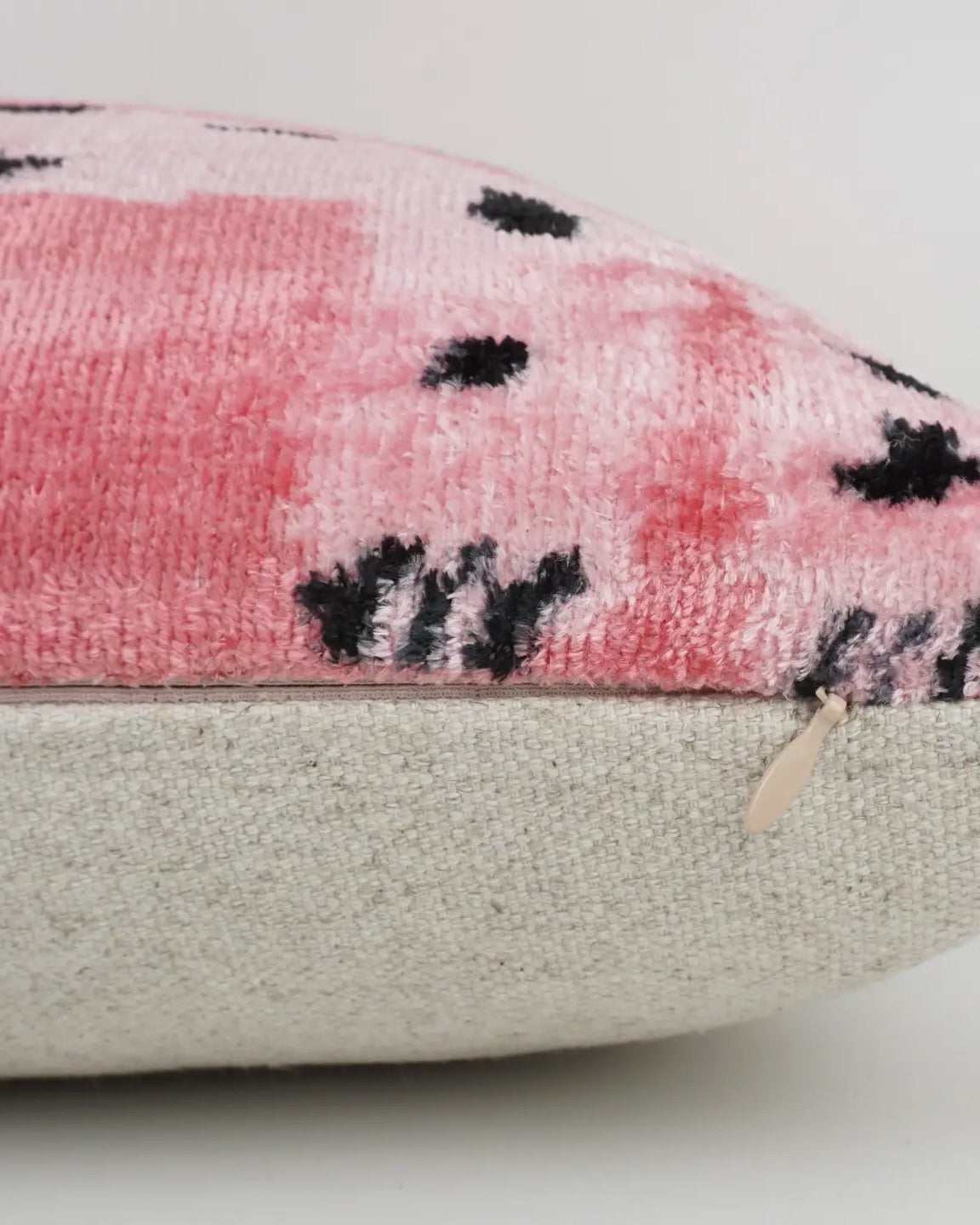 Pink Combo - Lawrence & Pablo Ikat Silk/Velvet Pillowcase - MD Home - Printfresh