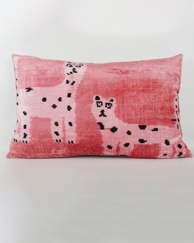 Pink Combo - Lawrence & Pablo Ikat Silk/Velvet Pillowcase - MD Home - Printfresh