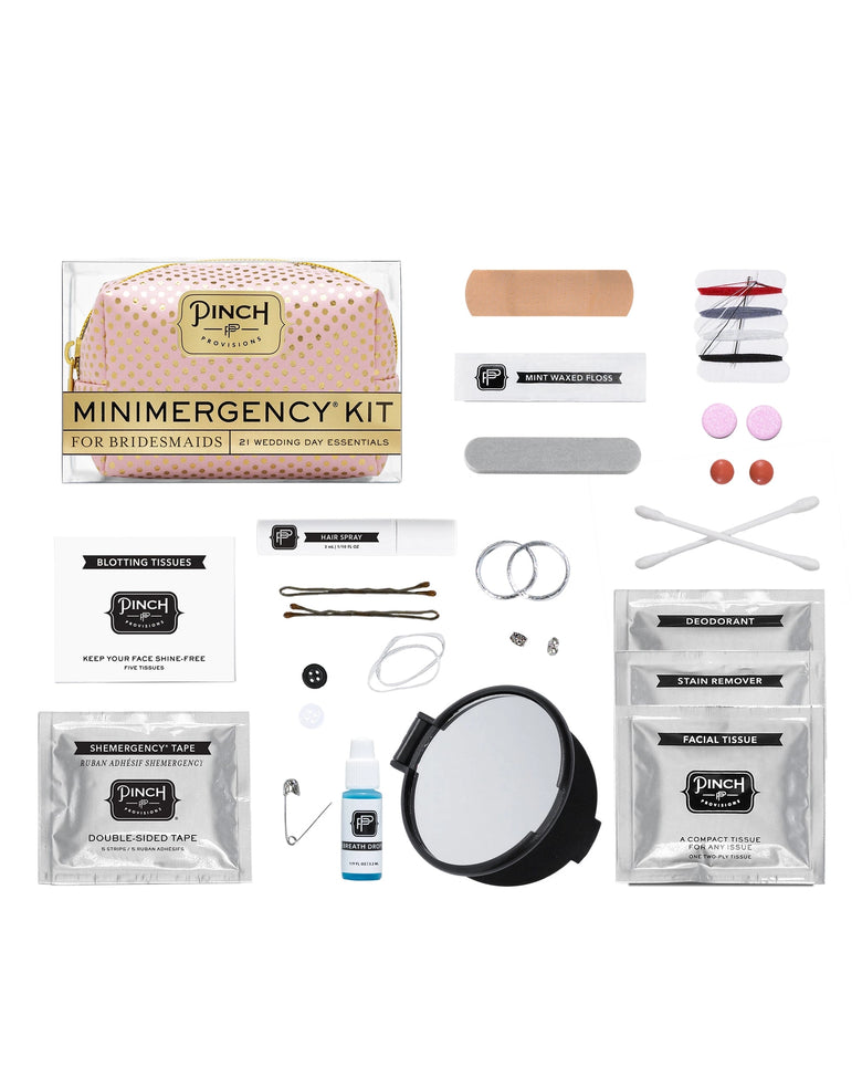 Pink Gold Dot - Minimergency Kit For Bridesmaids - Pinch Provisions - Printfresh