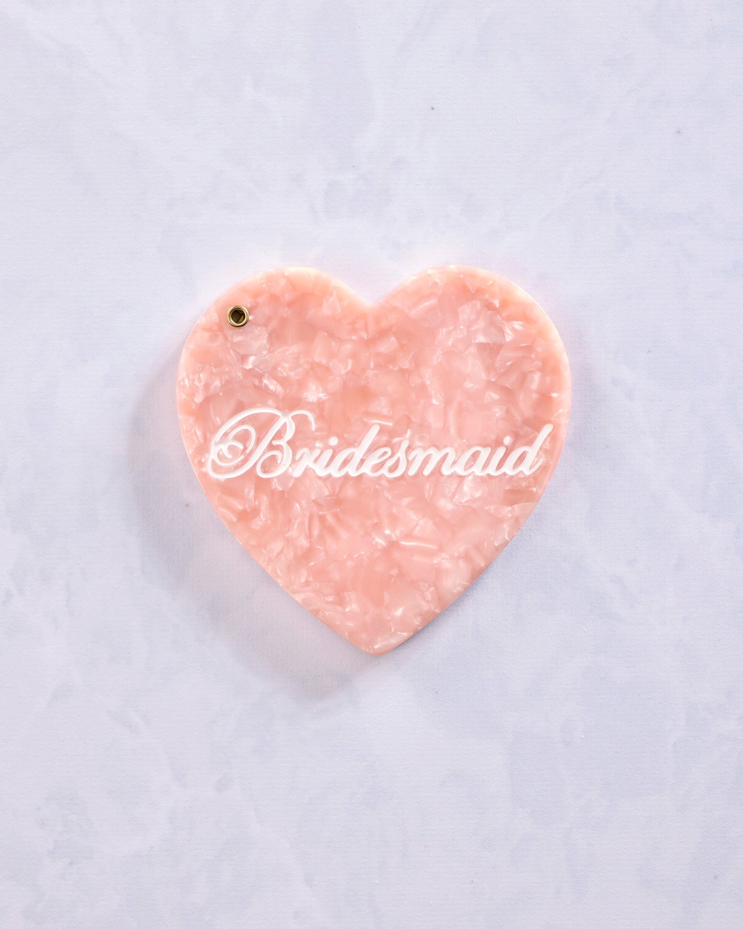 Pink Combo - Hand Painted Bridesmaid Heart Compact Mirror - Solar Eclipse