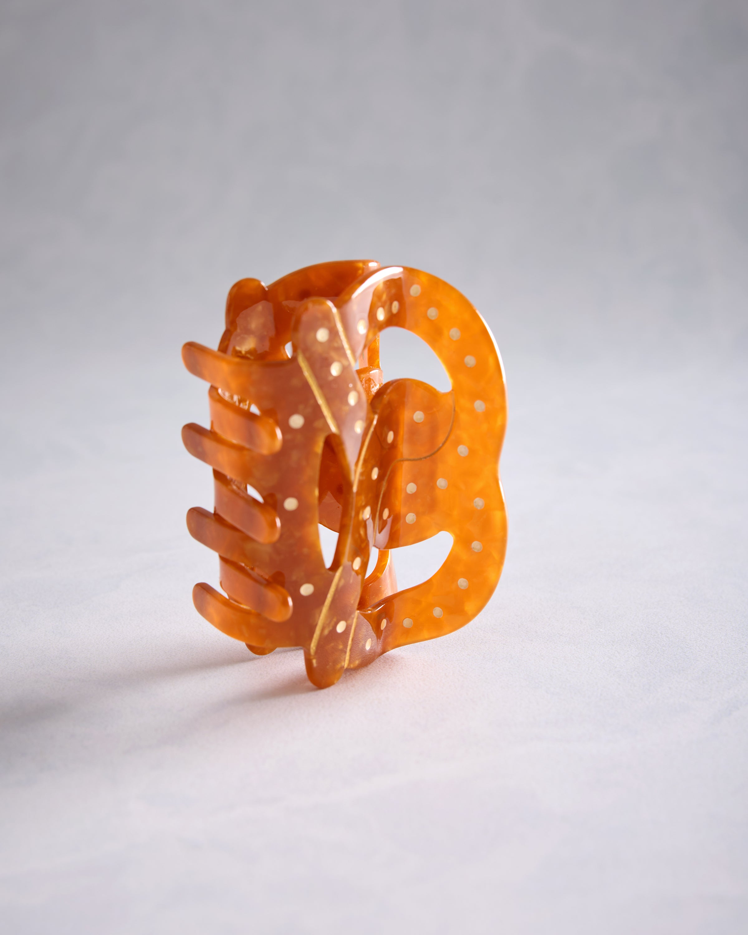 Brown Combo - Hand Painted Pretzel Hair Claw Clip - Solar Eclipse