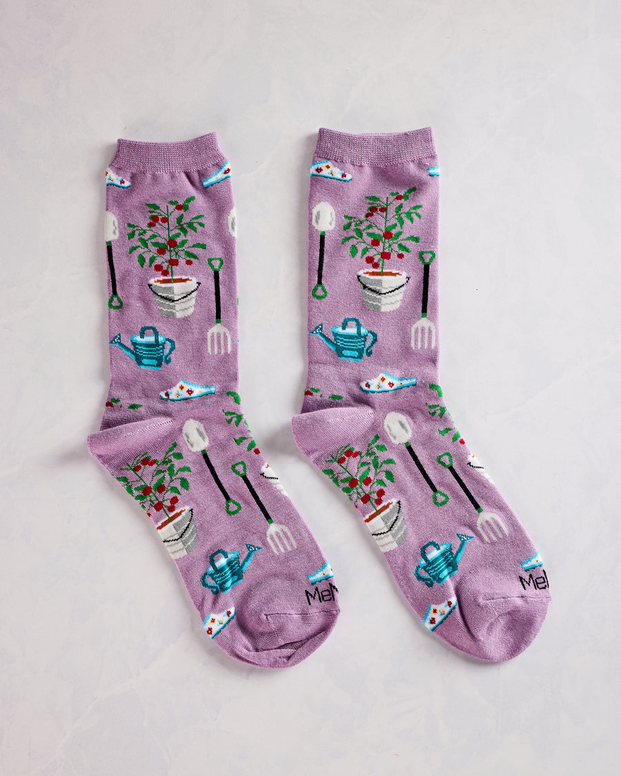 Lilac - Growing Garden Crew Socks - Infinity Classics - Printfresh