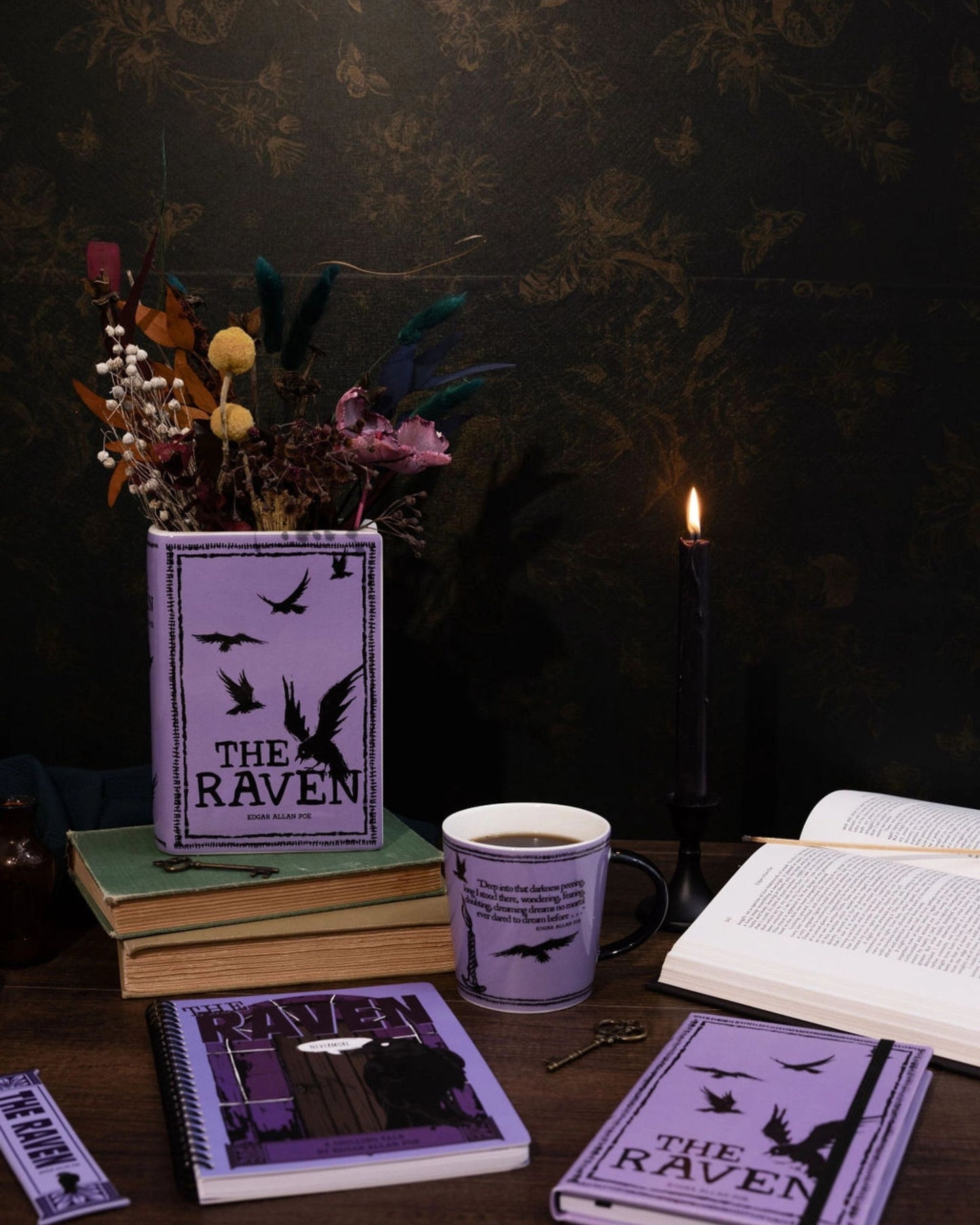 Purple - The Raven Large Book Vase - Steel Mill and Co.