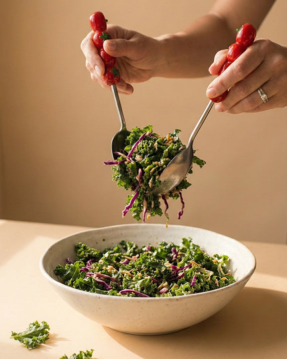 Red Combo - Tomato Handle Salad Server - Casa Amarosa - Printfresh