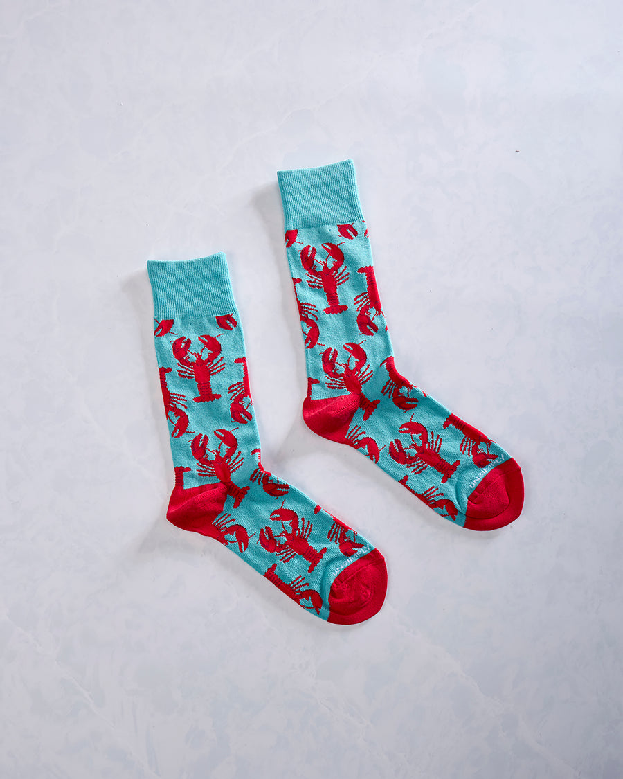 Red Multi - Men's Lobster Socks - Unsimply Stitched