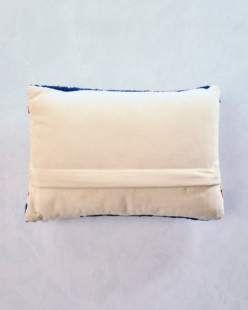Red/White/Blue - Americana Stars USA Hook Pillow - Peking Handicraft