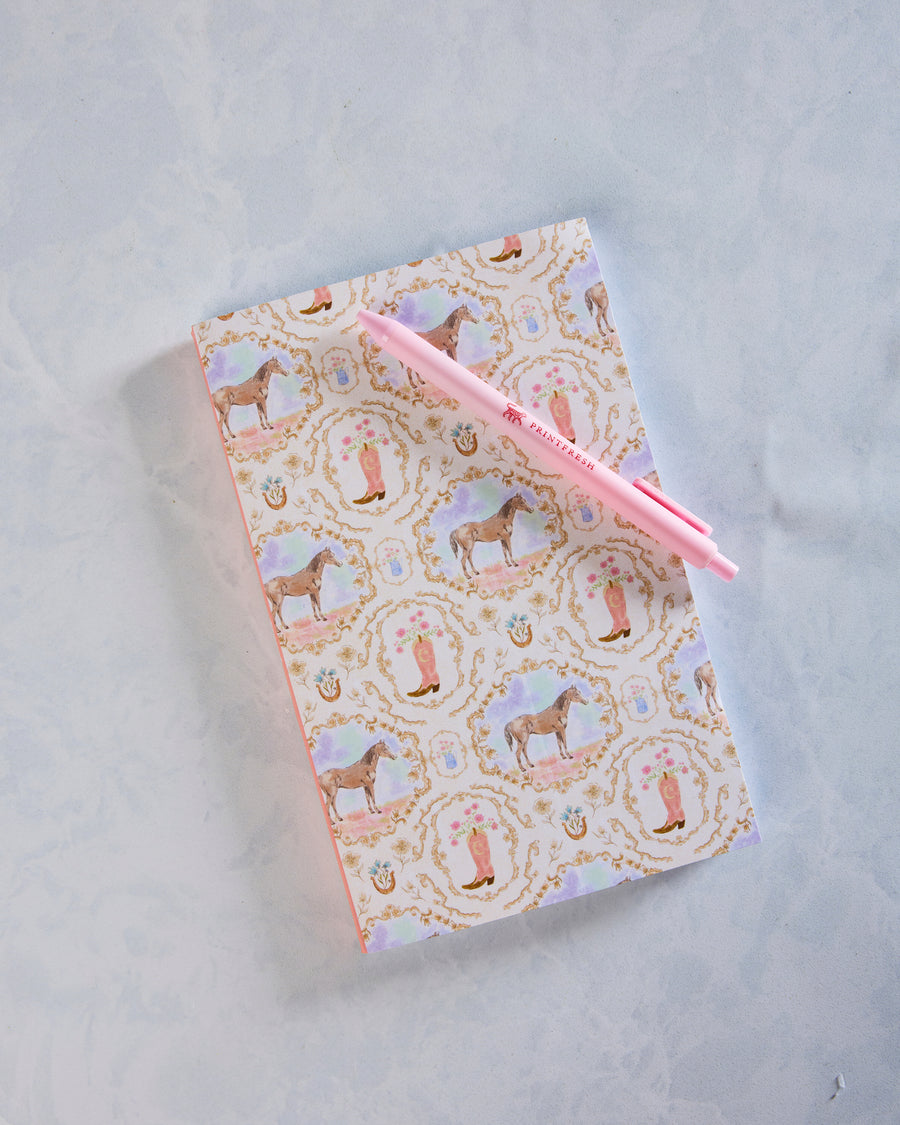 Pastel Combo - Romantic Horse & Boot Notebook - Denik - Printfresh