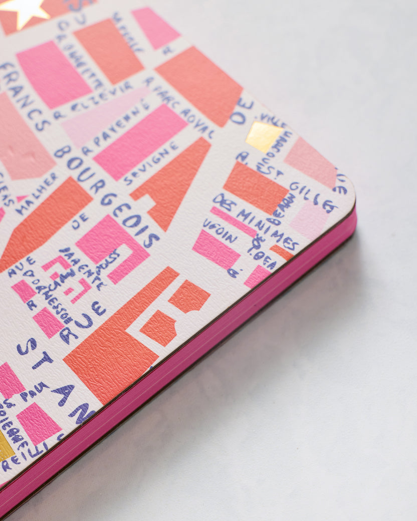 Pink Combo - Rues De Paris Medium Coptic - Bound Journal -  Studio Oh! - Printfresh