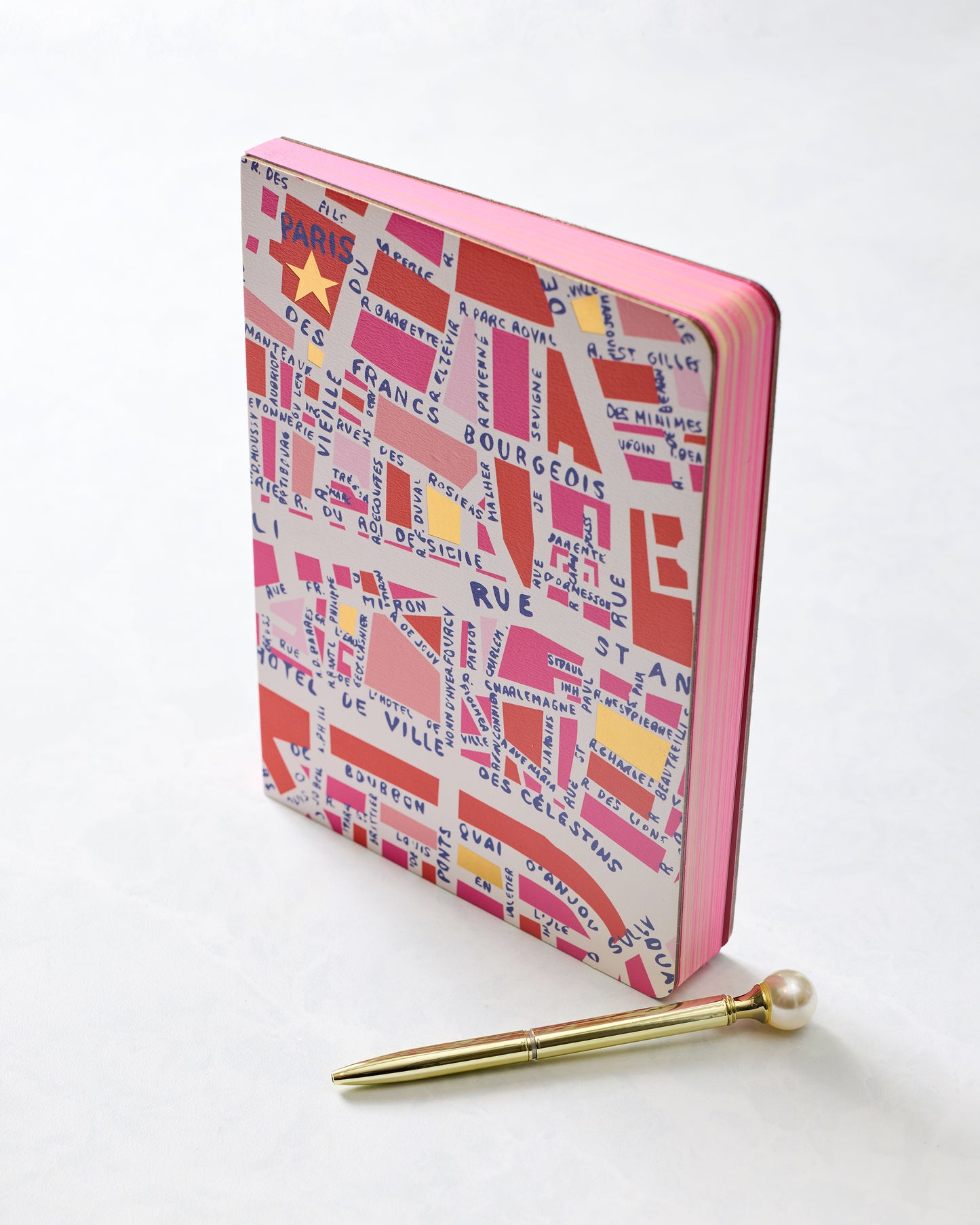 Pink Combo - Rues De Paris Medium Coptic - Bound Journal -  Studio Oh! - Printfresh