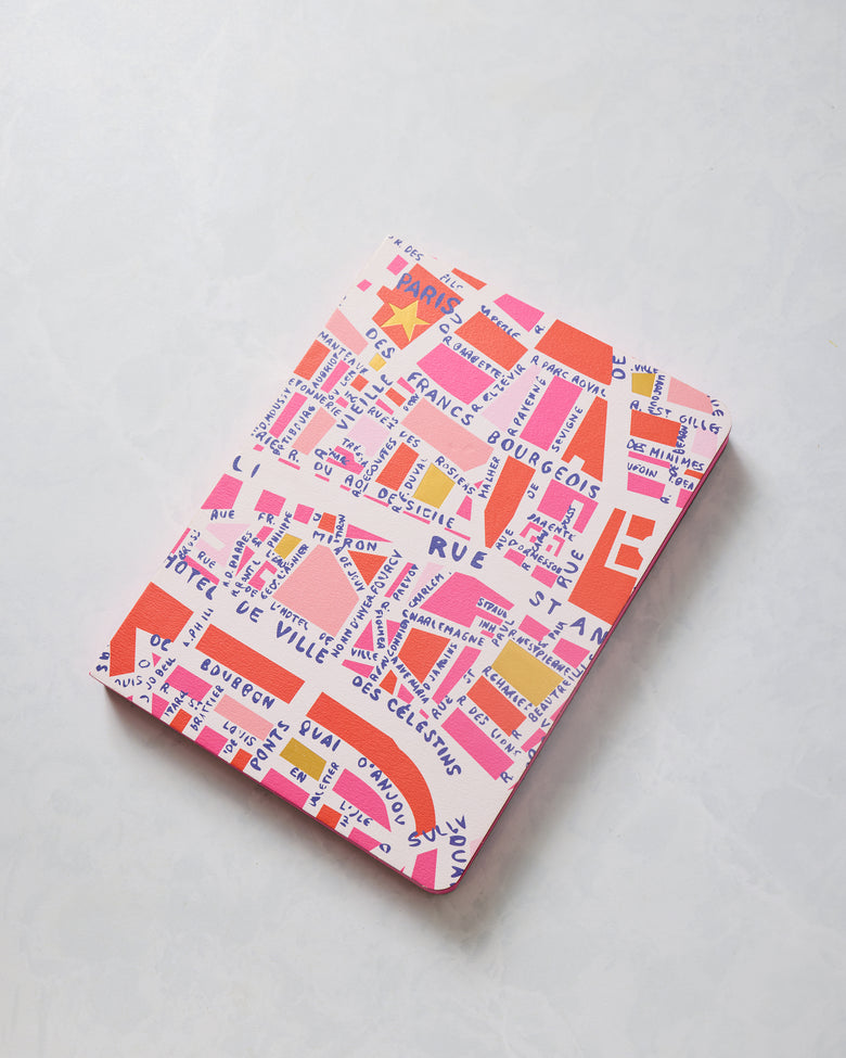 Pink Combo - Rues De Paris Medium Coptic - Bound Journal -  Studio Oh! - Printfresh