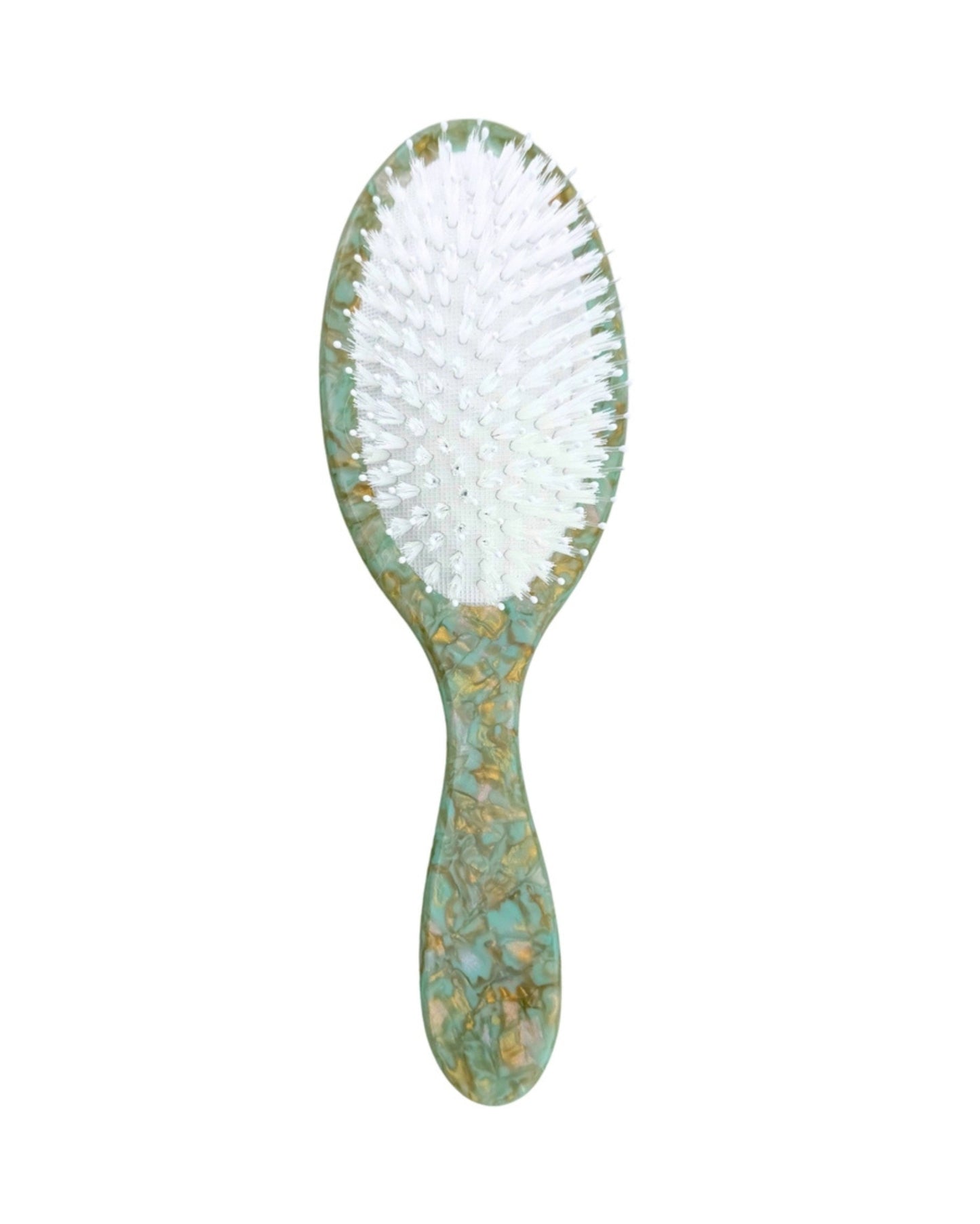 Seafoam Combo - Hand Painted Flower Mahjong Amazing Hair Day Brush - Solar Eclipse - Printfresh