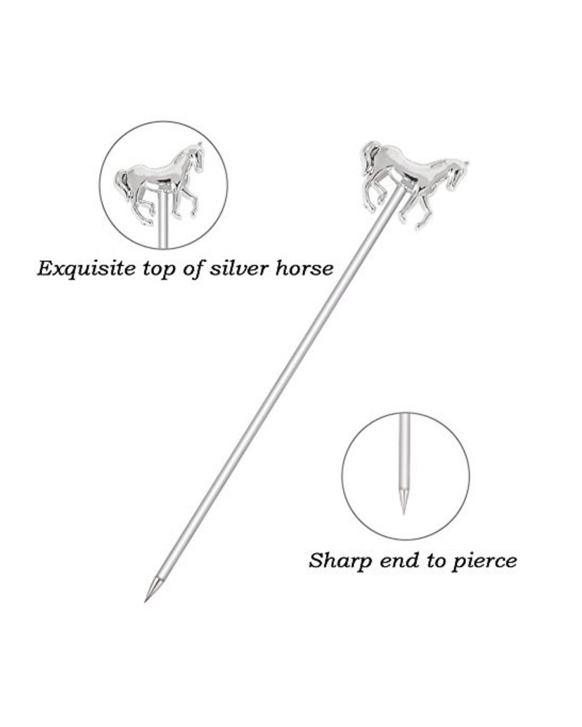 Silver - Horse Cocktail Picks Set of 5 - Original Source - Printfresh