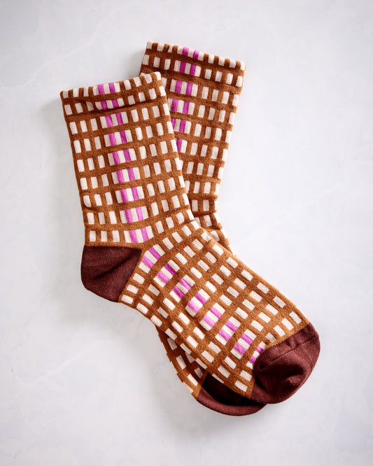 Brown - Skyscraper Stripe Crew - Hansel from Basel - Printfresh