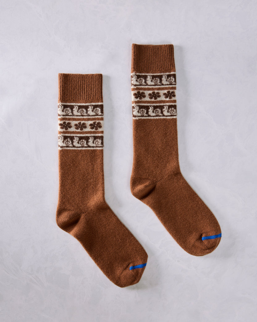 Brown - Snail Hiker Wool Crew - Hansel from Basel