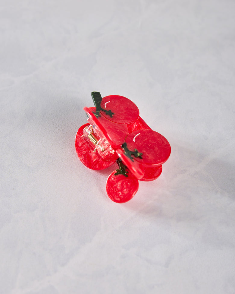 Red - Hand Painted Cherry Tomatoes Claw Hair - Solar Eclipse - Printfresh