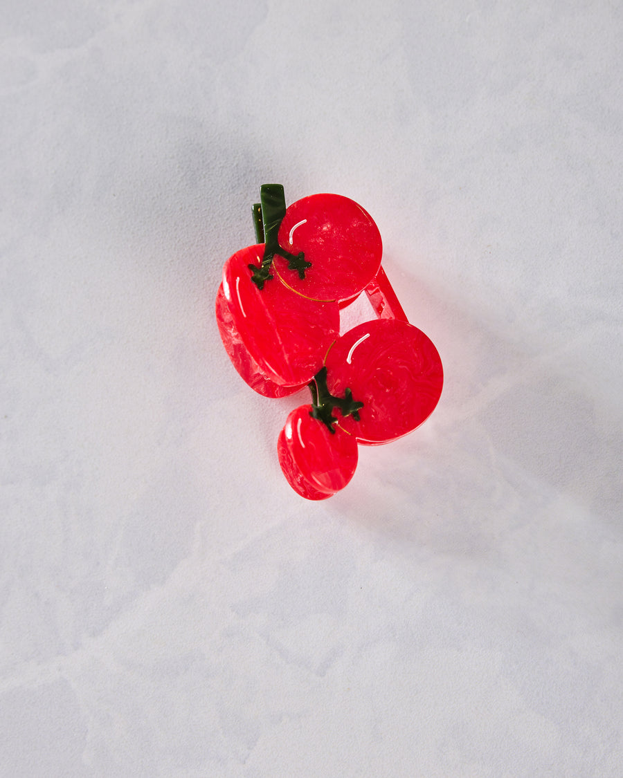 Red - Hand Painted Cherry Tomatoes Claw Hair - Solar Eclipse - Printfresh