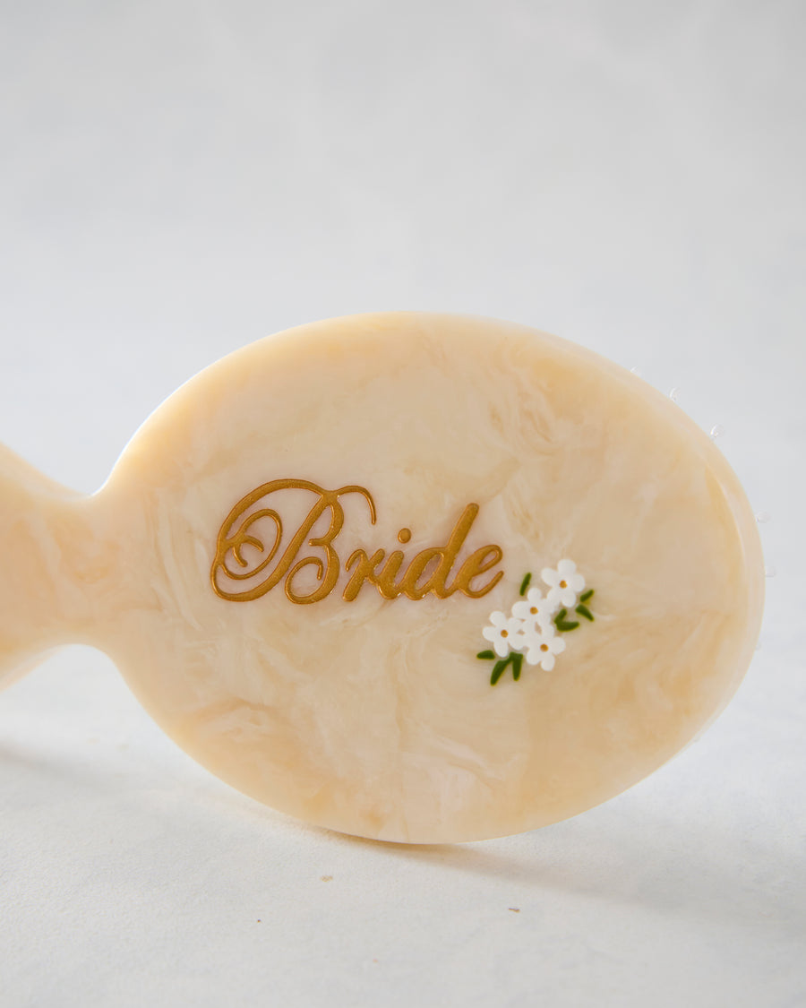 Cream - Hand Painted Bride Handbag Hero Brush - Solar Eclipse
