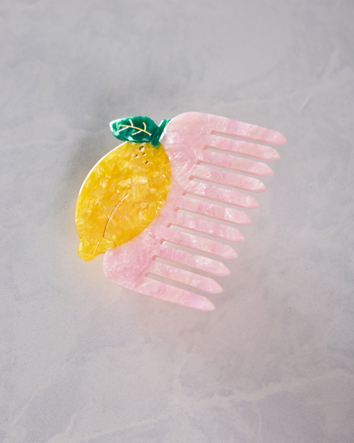 Yellow Combo - Hand Painted Lemon Pocket Hair Comb - Solar Eclipse - Printfresh