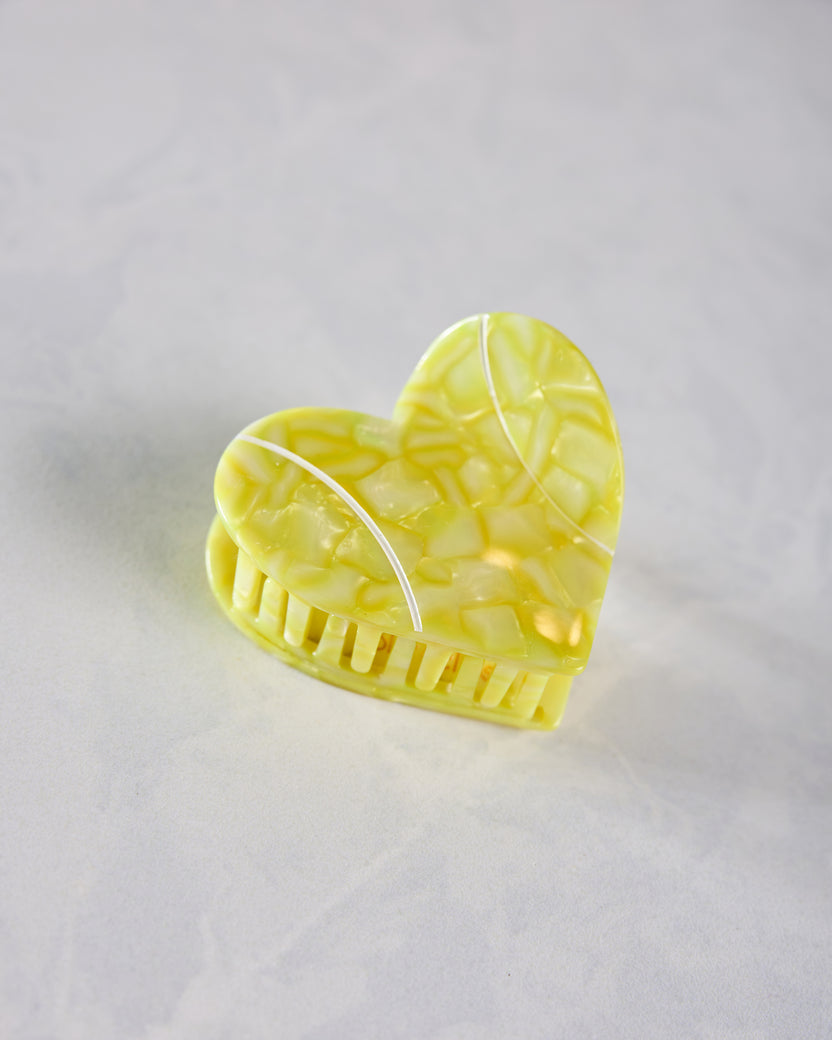 Yellow - Hand Painted Tennis Lover Claw Hair Clip - Solar Eclipse - Printfresh