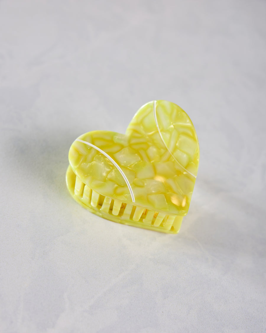 Yellow - Hand Painted Tennis Lover Claw Hair Clip - Solar Eclipse - Printfresh