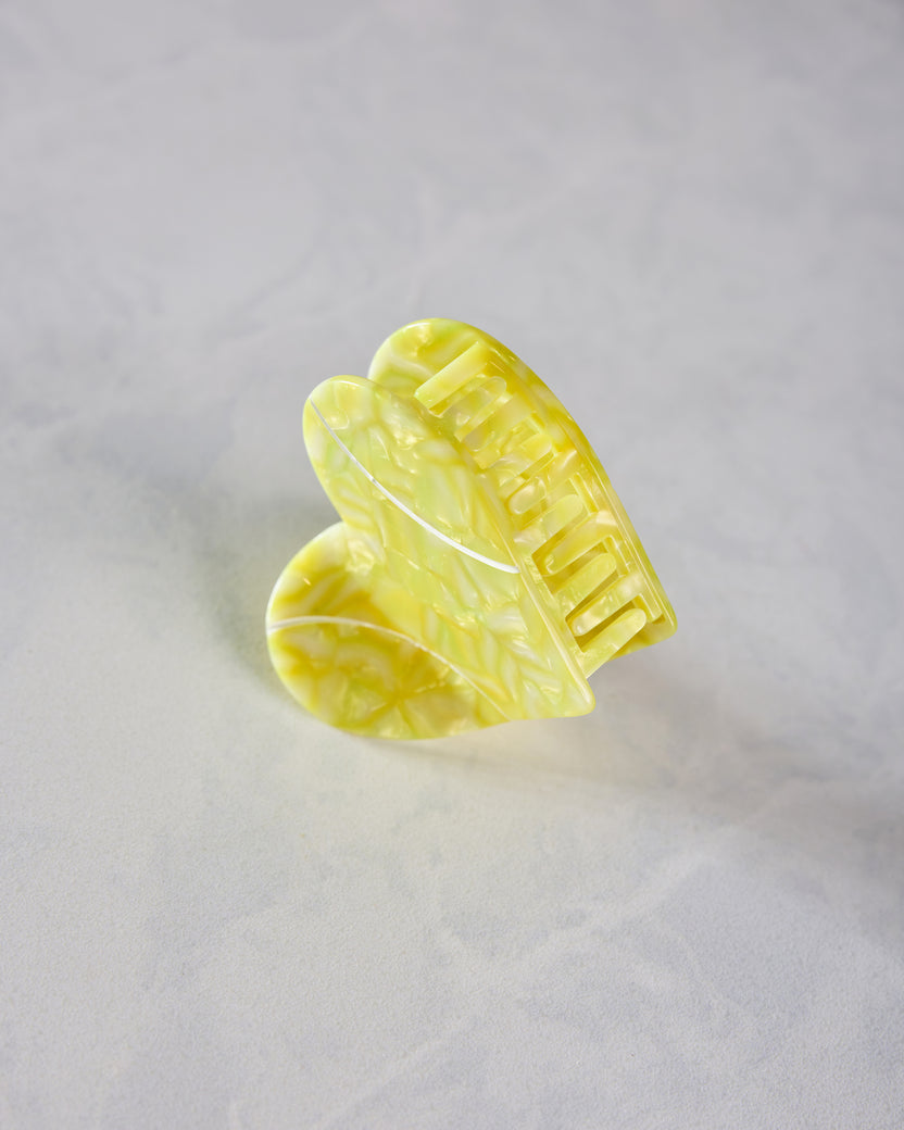 Yellow - Hand Painted Tennis Lover Claw Hair Clip - Solar Eclipse - Printfresh