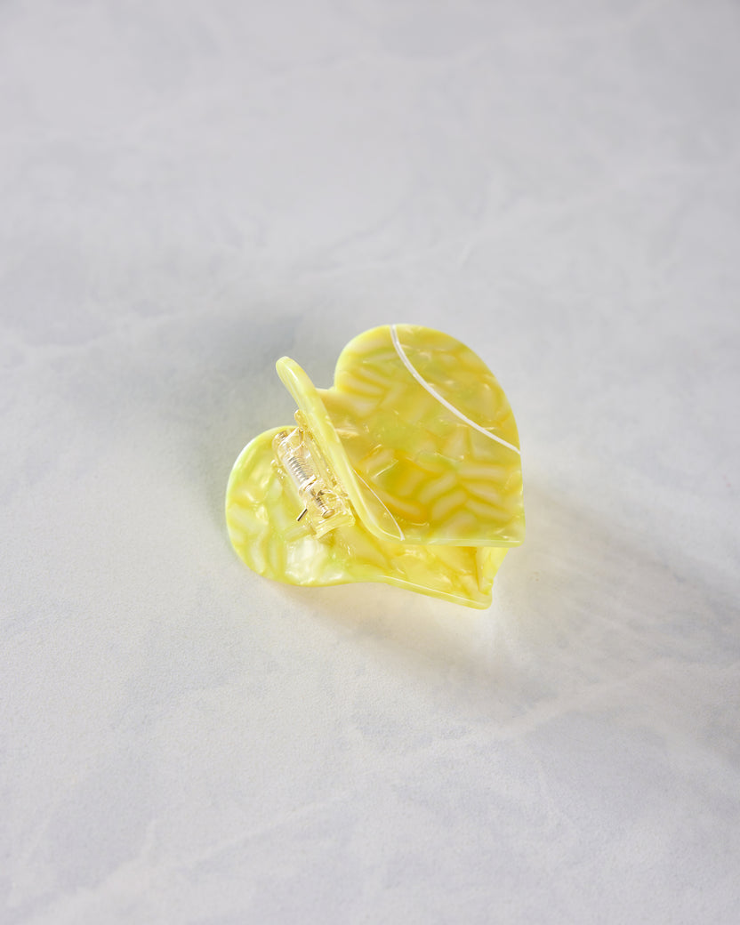 Yellow - Hand Painted Tennis Lover Claw Hair Clip - Solar Eclipse - Printfresh