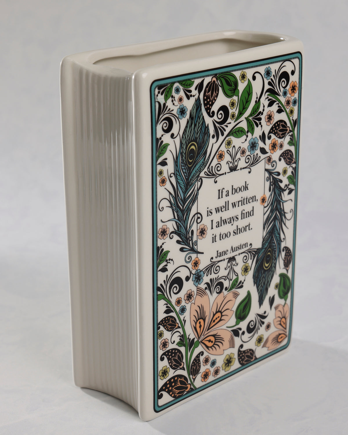 Multi - Jane Austen Book Vase - Steel Mill and Co.
